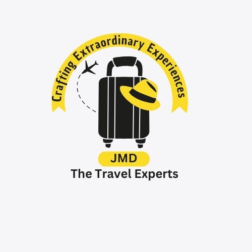 black yellow modern playful tour travel agency logo